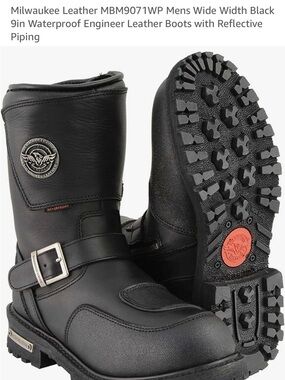 Milwaukee Leather Waterproof Motorcycle Boots for Men